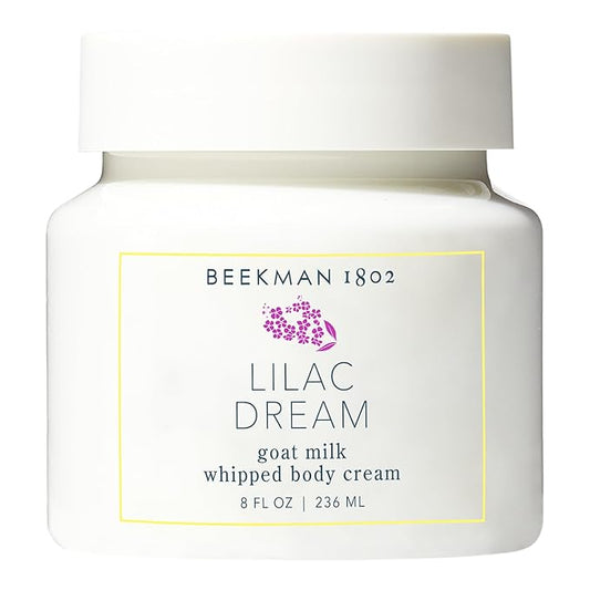 Beekman 1802 Lilac Dream Whipped Body Cream - 8 oz - Moisturizes, Soothes & Softens - With Coconut Oil and Mango Seed Butter - No Irritation - Good for Sensitive Skin-FemmiqueWomen