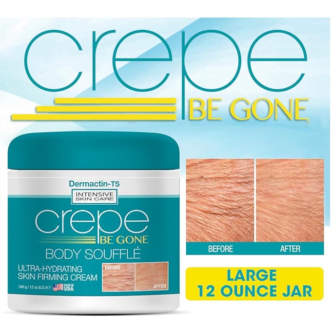 Crepe Be Gone Body Souffle Classic - Large 12 ounce - Ultra Hydrating Crepe Skin Firming Cream for Neck,Chest, Arms & Legs-FemmiqueWomen