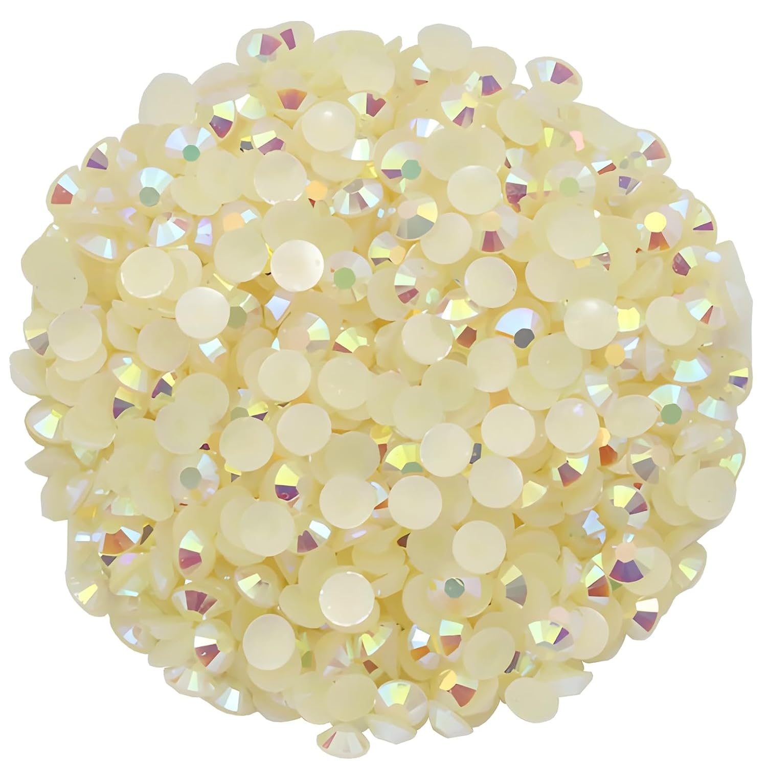 1440 Pcs SS20 5mm Flatback Rhinestones for Nails Art Crafts Glitter Round Shine Gems AB Crystals DIY Clothes Shoes （Champagne AB）-FemmiqueWomen