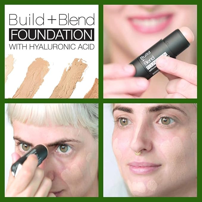 Palladio BUILD + BLEND Foundation Stick, Contour Stick for Face, Professional Makeup for Perfect Look, 0.25 Ounce (Mocha)-FemmiqueWomen