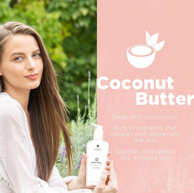 Pink Opal Moisturizing Body Lotion with Coconut Butter and Hyaluronic Acid, 8.5 fl. oz.-FemmiqueWomen