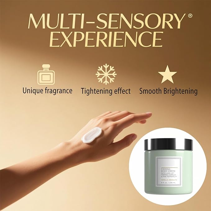 Champagne Firming Body Cream,Anti-Aging Tightening Cream with Luxe-Lift Complex,Skin Firming Cream for Hydrates Dry Skin, Fights Crepey Skin on Arms & Legs(8 Fl Oz, Sweet Almond Coconut)-FemmiqueWomen