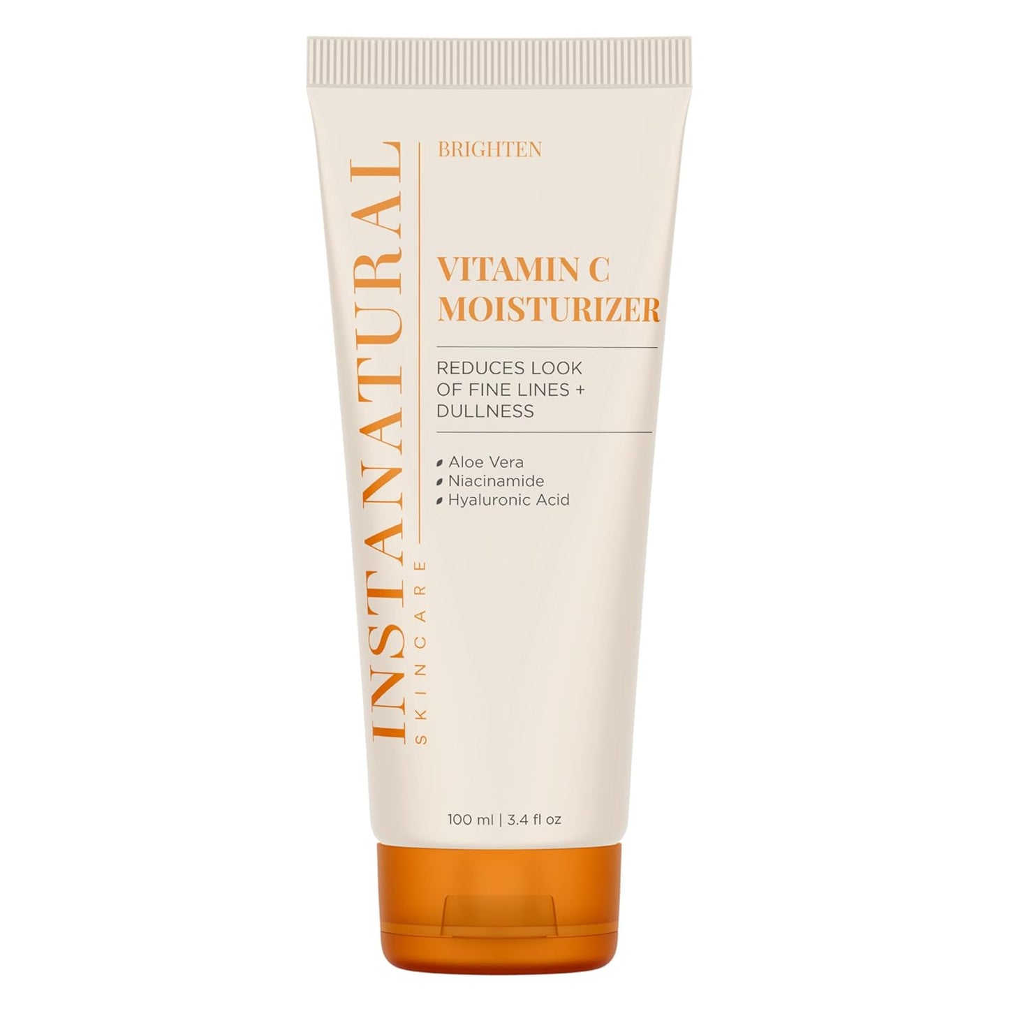 InstaNatural Vitamin C Moisturizer Face Cream, Brightens and Reduces the Look of Fine Lines and Wrinkles, Moisturizing Lotion for Dry Skin, with Hyaluronic Acid, 3.4 FL Oz-FemmiqueWomen