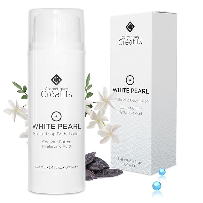 White Pearl Moisturizing Body Lotion with Coconut Butter and Hyaluronic Acid, 3.4 fl. oz.-FemmiqueWomen