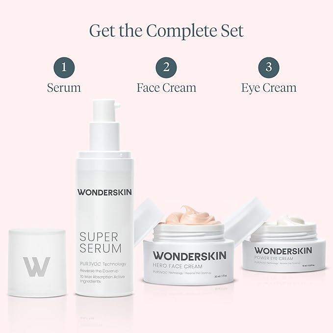 Wonderskin Purevoc Hero Face Cream, Anti Wrinkle Moisturizing Face Cream, Hydrating Face Moisturizer for Women & Men, Anti Aging Face Moisturizer, Daily Facial Moisturizer for Dry Skin-FemmiqueWomen