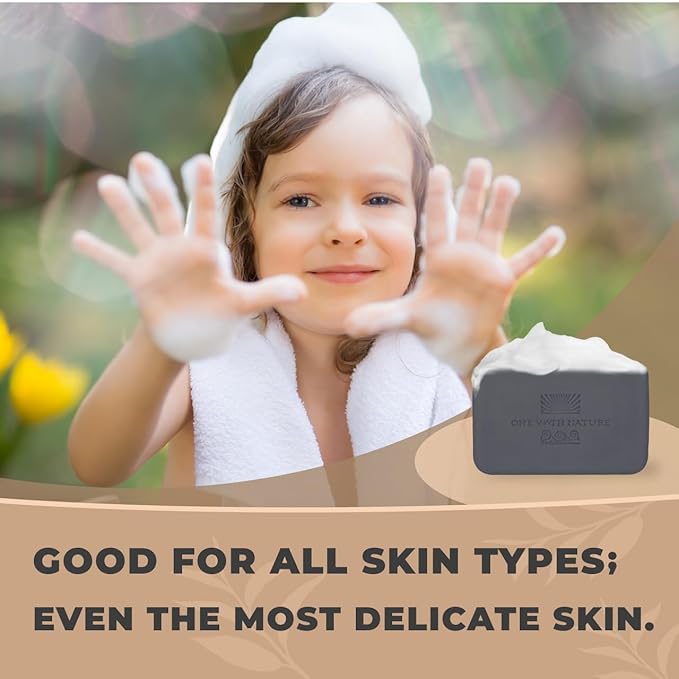 One With Nature Activated Charcoal Soap 4oz 3-Pack – Detoxifying and Exfoliating Charcoal Soap Bar with Dead Sea Salt for Face & Body, for Men & Women-FemmiqueWomen