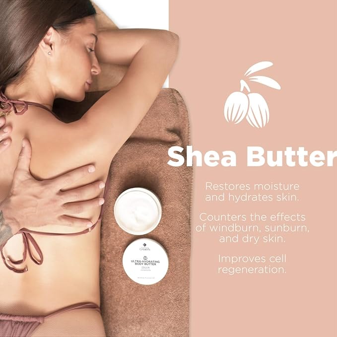 Ultra-Hydrating Body Butter with Shea Butter, 8.5 fl. oz., Salted Caramel and Macadamia Scent, Deep Moisturizing, Soothes, Repairs, and Nourishes Skin-FemmiqueWomen