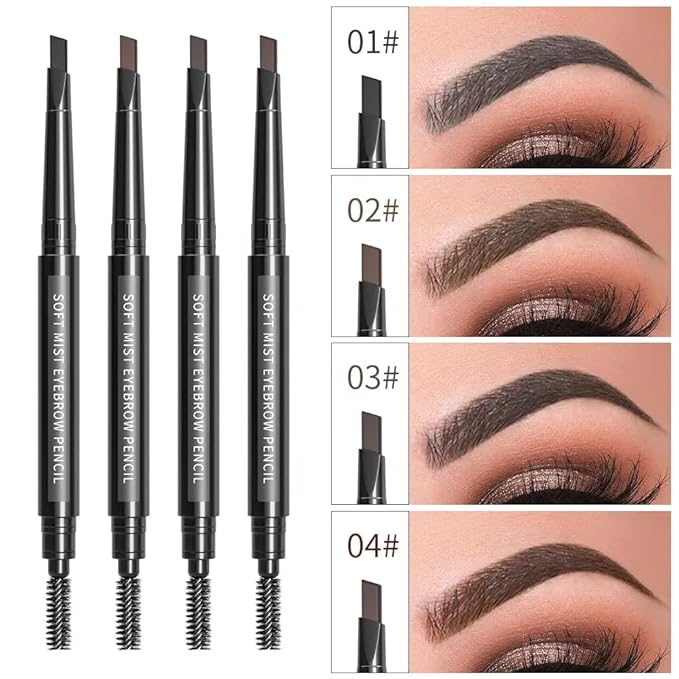 long lasting and waterproof Triangle eyebrow Pencil With Brush (Light Brown)