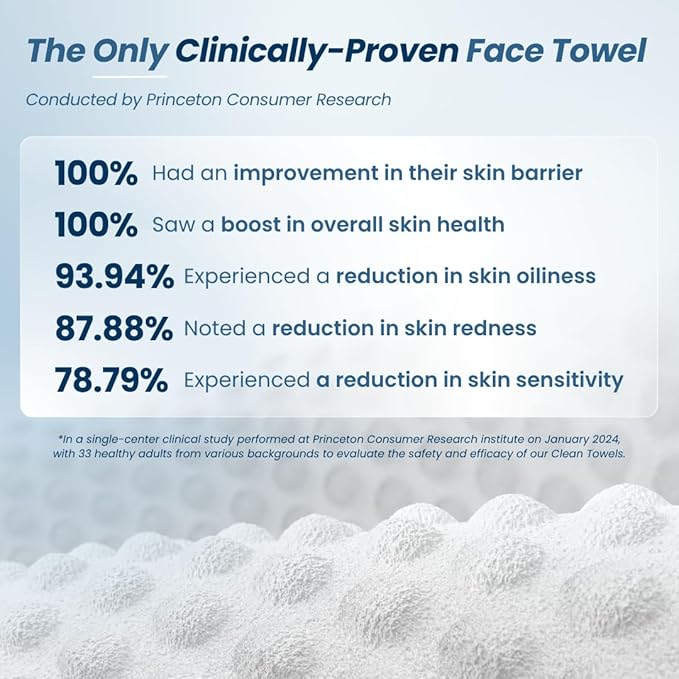 Clean Skin Club Clean Towels XL™ Supreme, 100% USDA Biobased Dermatologist Approved Face Towel, Gentle Exfoliation, Disposable Facial Washcloth, Makeup Remover Dry Wipes, 50 Count-FemmiqueWomen