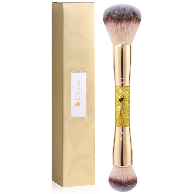 DUcare Foundation Powder Brush Double Ended Blush Makeup Brushes, Duo Bronzer Blush ideal for cream or powder-FemmiqueWomen