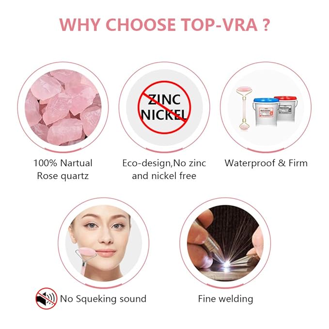 Jade Roller,Rose Quartz Roller for Face,Jade Skincare Tool,Jade Facial Roller,Eye Roller Anti Aging Jade Massager Roller Slimming Healing Chakra Tool A-Rose Quartz (Golden)-FemmiqueWomen