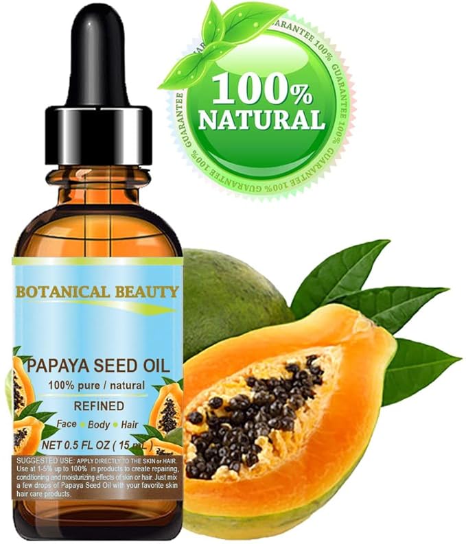 PAPAYA SEED OIL. 100% Pure / Natural / Undiluted /Refined Cold Pressed Carrier Oil. 0.5 Fl.oz.- 15 ml. For Skin, Hair And Lip Care.-FemmiqueWomen