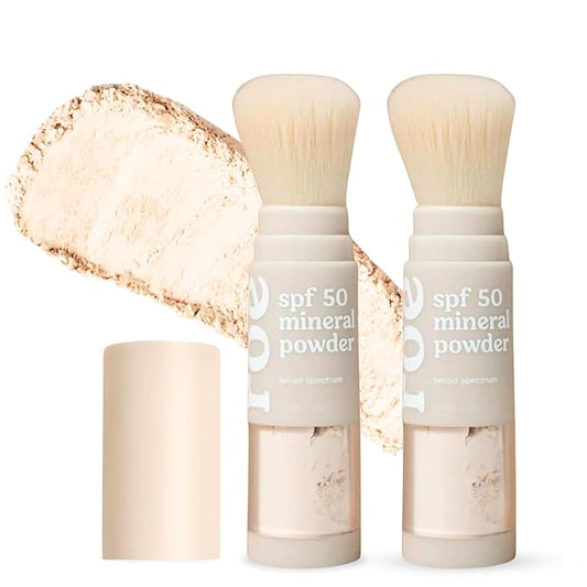 Roe Wellness- Kids SPF 50 Brush On Mineral Sunscreen Powder EWG Certified, Non-Toxic, Reef-Friendly, Easy to Apply for Kids, Babies & Parents (2Pack)-FemmiqueWomen