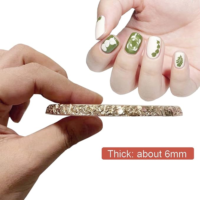 2 Pack Resin Nail Art Palette, Nail Painting Mixed Color Palette, Gilded Edge Nail Gel Color Makeup Display Board Pallet (White+Pink)-FemmiqueWomen