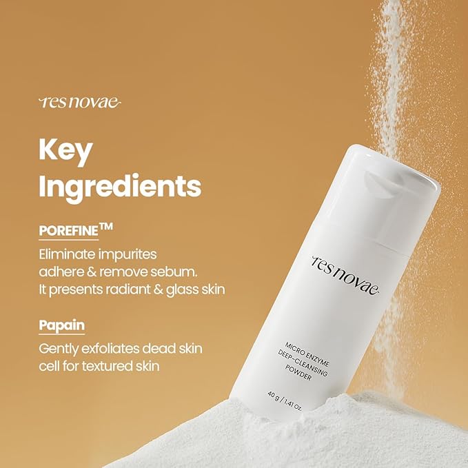 Enzyme Cleansing Powder – 15g (0.53 oz) – Purifies Pores, Removes Blackheads & Whiteheads, With Papain Enzyme for Smooth & Clear Skin | Low pH, Non-Irritating, For Sensitive Skin-FemmiqueWomen