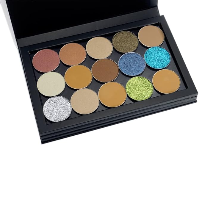 3-Layer Book Shaped Magnetic Eyeshadow Palette Large Empty Makeup Storage Box-FemmiqueWomen