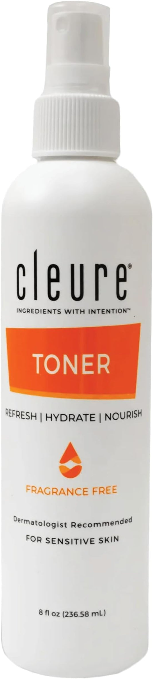 Cleure Alcohol Free Toner for Sensitive Skin - Balancing pH Toner for Face - Paraben, Salicylate, & Fragrance Free (8 oz, Pack of 1)-FemmiqueWomen