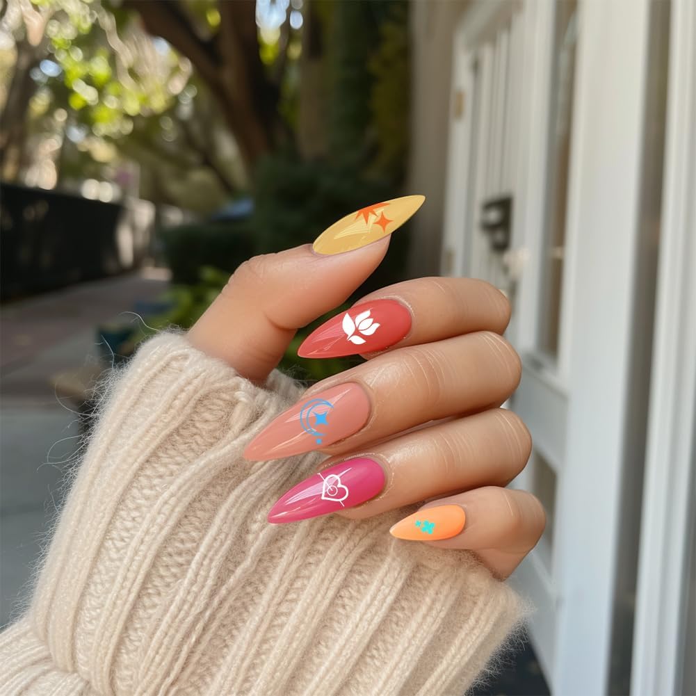 3Pcs Flowers Leaves Nail Stamping Plate Set Stars Moon Hearts Planets Nail Stamp Templates Stainless Steel DIY Reusable Tools with Stamper Scraper for Manicure Printing-FemmiqueWomen