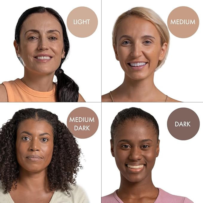 Jerome Alexander My Color Self Adjusting Full Coverage Foundation Makeup with Kabuki Brush (Medium)-FemmiqueWomen