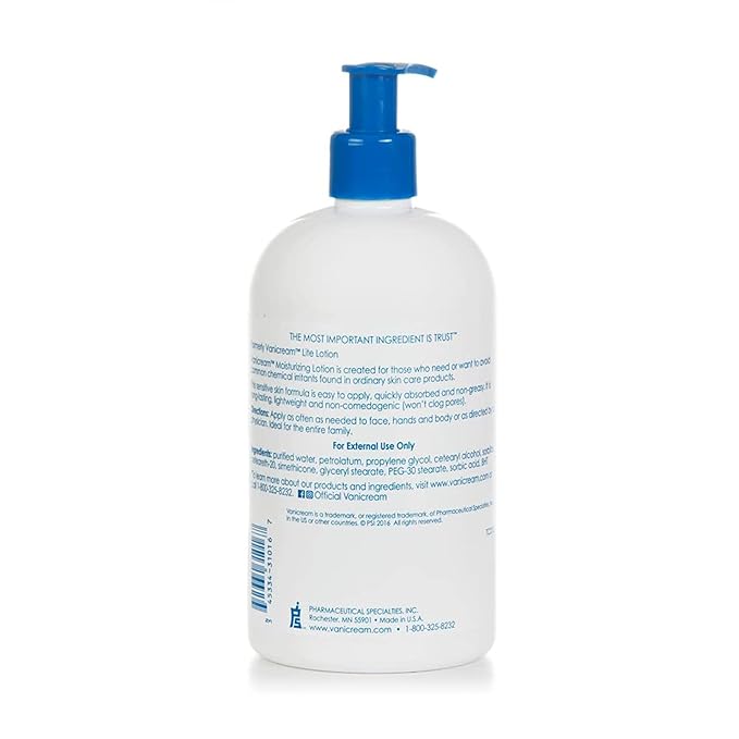 Vanicream Moisturizing Lotion with Pump | Fragrance and Gluten Free | For Sensitive Skin | 16 Ounce (Pack of 1)-FemmiqueWomen