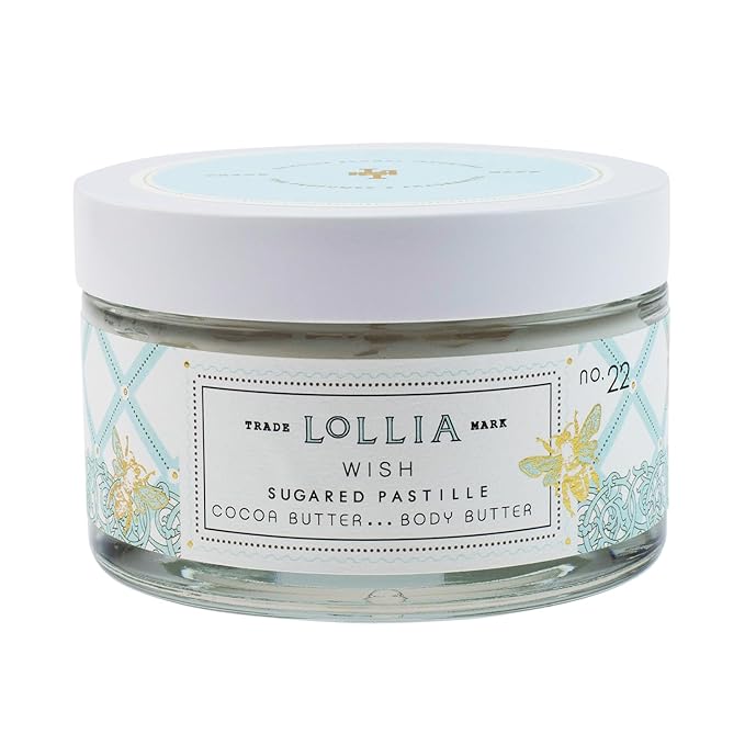 LOLLIA Wish Body Butter, 5.5 oz. - Sugared Pastille Fragrance - Shea Butter & Cocoa Butter, Body Lotion for Women, Hydrating & Smooth Body Moisturizer-FemmiqueWomen