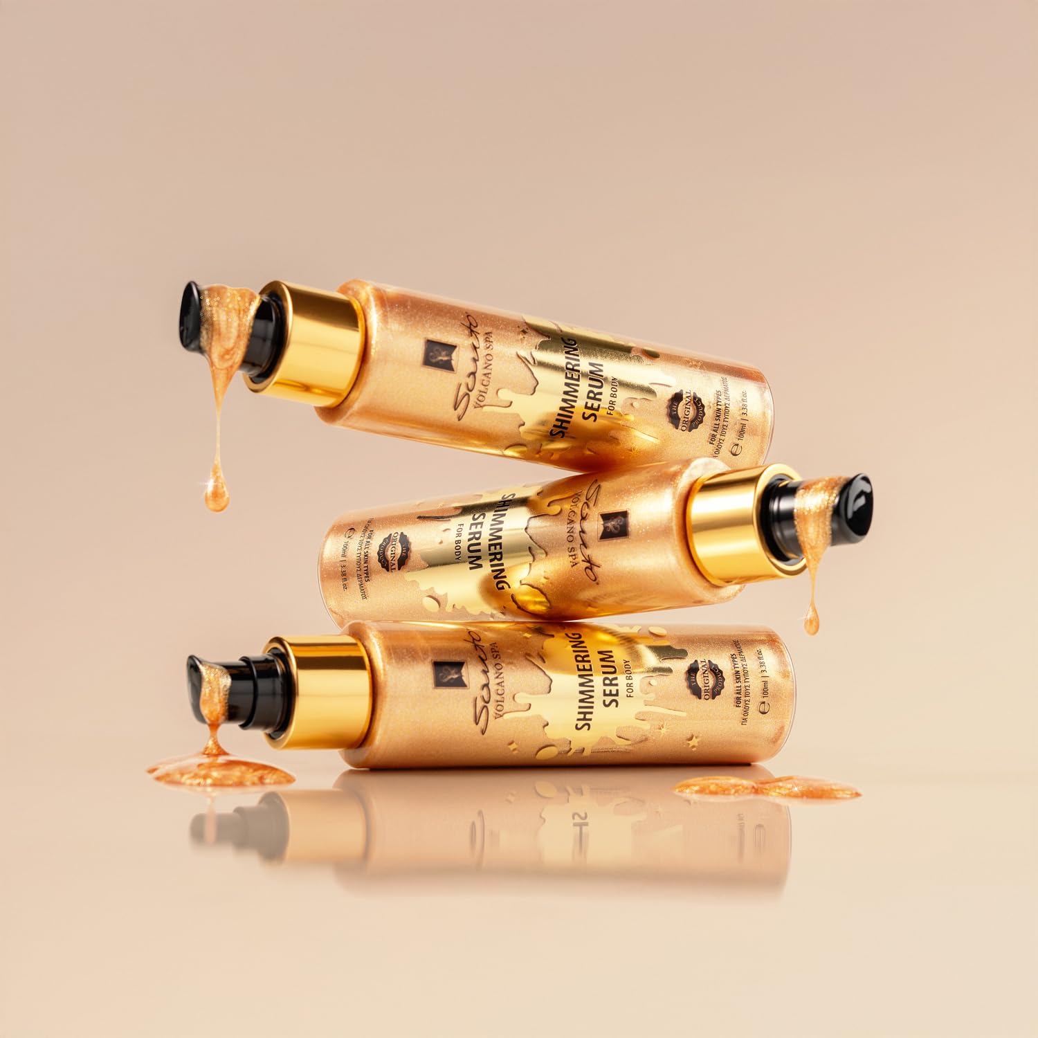 Olive Spa Body Shimmer Oil 100ml – Hydrating Glow Enhancer Glitter Body Oil with Micro Pearls – Fast Absorbing Shimmer for Moisturizing, Illuminating and Shine-FemmiqueWomen