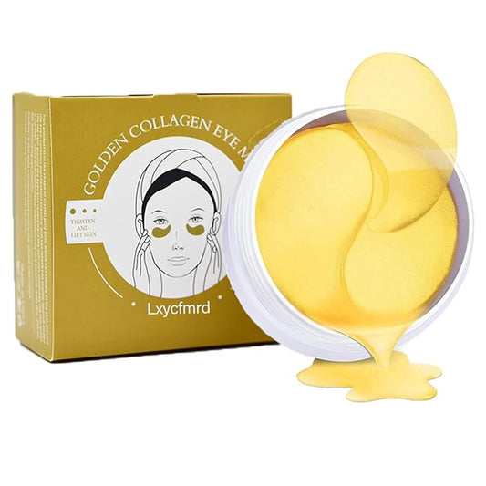 24K Gold Under Eye Masks, Eye Masks for Dark Circles, Anti Wrinkle Under Eye Gel Pads, Eye Mask for Puffy Eyes, Skincare | 60 Pieces/30 Pairs-FemmiqueWomen