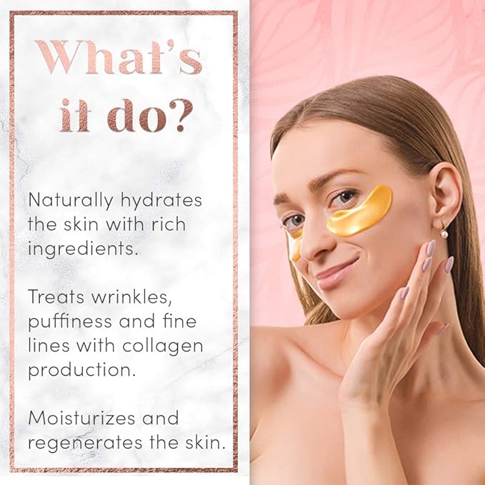 24k Gold Collagen Eye Pads Mask (Gold)-FemmiqueWomen