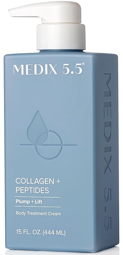 MEDIX 5.5 Collagen Cream Skin Care Face Lotion & Body Lotion For Dry Skin | Anti Aging Collagen Peptides Firming Cream Body Moisturizers Lifts, Firms, & Tightens For Younger Looking Skin, 15 Fl Oz-FemmiqueWomen