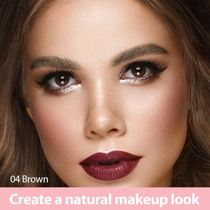 1Pcs Brown Magic Microblading Eyebrow Pencil Contouring Pen Brow for Eyes, Dual-Ended Micro-Fork-Tips Applicator for Hair Like Strokes with Dual-ended Eyebrow Brush Long Wear Waterproof lápiz de cejas-FemmiqueWomen