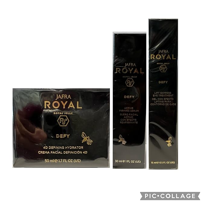 Jafra Royal Jelly Defy Trio-4D Defin Hydrator/Active Firming Serum/Eye Treatment-FemmiqueWomen