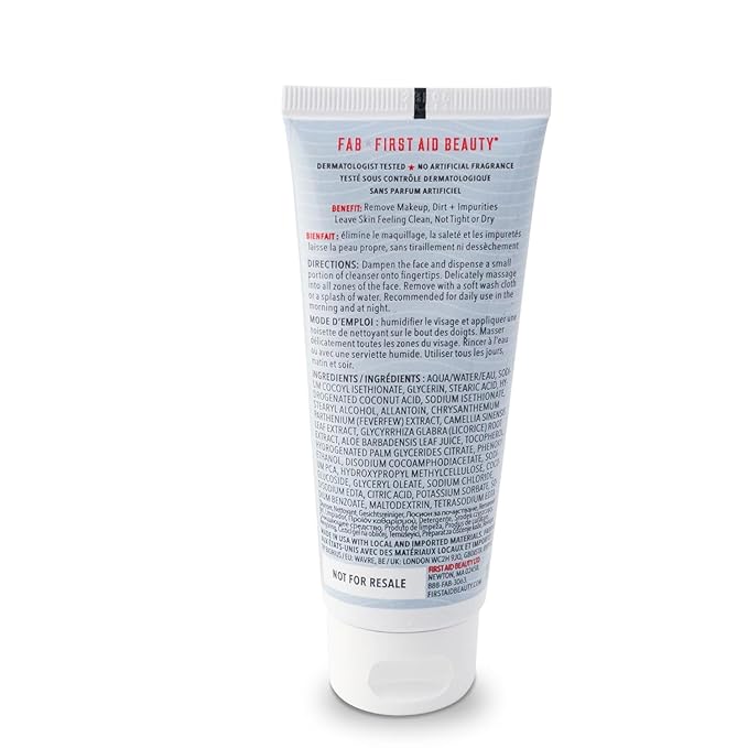 First Aid Beauty - Pure Skin Face Cleanser, Effectively Removes Makeup, Dirt, & Impurities, Gentle Cleanser Leaves Skin Soft & Supple, Fragrance Free, 2 oz, 3 ct-FemmiqueWomen