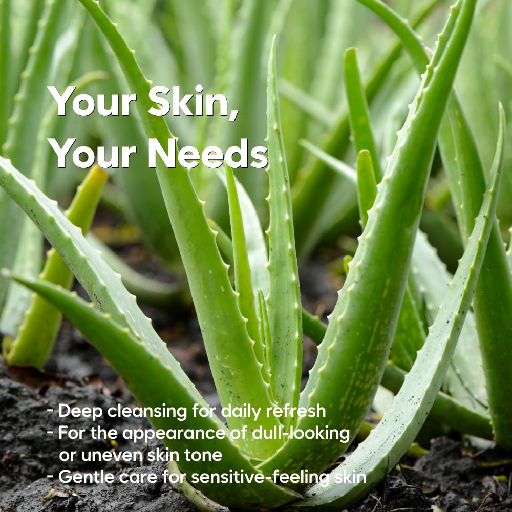 Aloe Fermentation Cleansing Milk, Hydrating Makeup Remover with Organic Aloe & Rice, Creamy Cleanser for Dry, Sensitive Skin, Supports Skin Barrier, Korean Skincare, 6.76 fl oz (200ml)-FemmiqueWomen