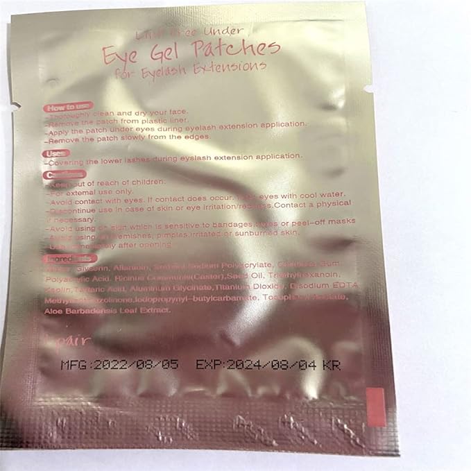 100 Pairs Set，Eye Gel Patches,Under Eye Pads Lint Free Lash Extension Eye Gel Patches for Eyelash Extension (pink)-FemmiqueWomen