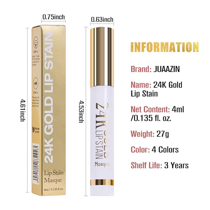 2025 New 24K Gold Liquid Lip Gloss Peel Off Lip Stain Tattoo with Tweezer, Mauve Lips Stain Peel Off Masque, Long Lasting Waterproof Lip Tint Stain, Transfer-proof for All Skin Types 04#-FemmiqueWomen