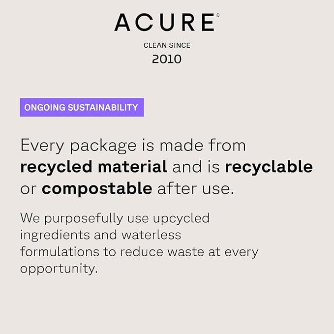 Acure Ultra Hydrating 12 Hour Facial Moisturizer - Intense Morning Moisture for Dry Dull Skin - Infused Blend of Adaptogens Aswagandha & 7 Supergreens - All Natural Vegan Cream Formula - 1 Fl Oz-FemmiqueWomen