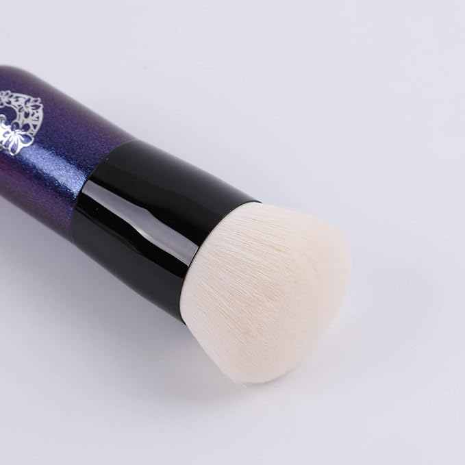 ENERGY Foundation Makeup Brush With Brush Clean Flat Top Kabuki for Face - Perfect For Blending Liquid, Cream or Flawless Powder Cosmetics - Buffing, Stippling, Concealer - Premium Quality Synthetic Dense Bristles-FemmiqueWomen