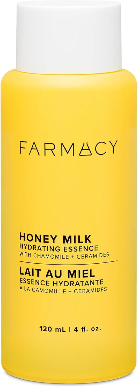 Farmacy Hydrating Essence - Hydrating Honey Milk Toner + Facial Essence to Soothe, Moisturize and Strengthen Skin Barrier - Preps Complexion for Skincare Products or Makeup Application (120ml)-FemmiqueWomen
