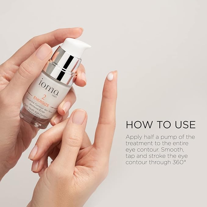 IOMA Paris - ENERGIZE Flash Youth Eye Contour Care - Eye Concentrate, Brightens Skin Tone and Erases Fine Lines, Eye Cream for Dark Circles & Puffiness, (30 ml)-FemmiqueWomen