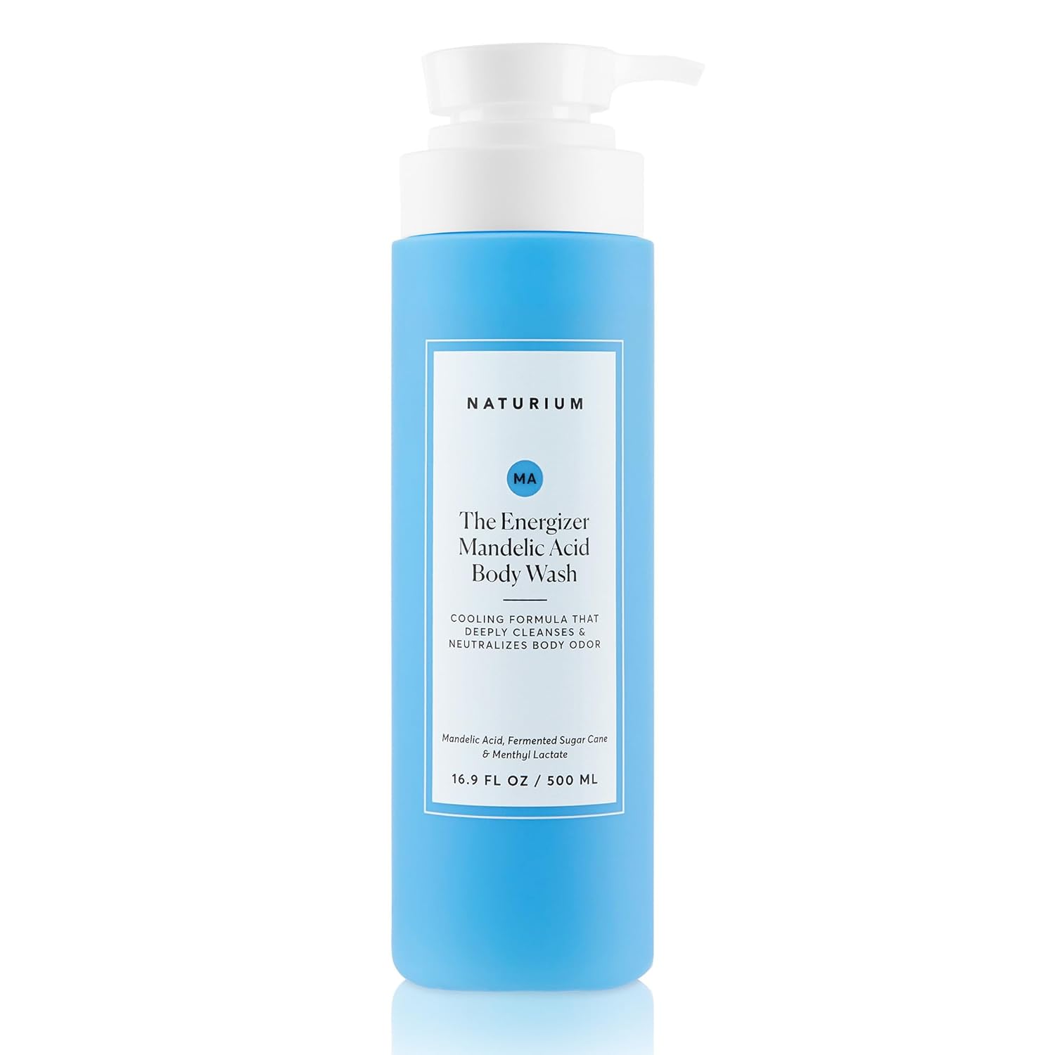Naturium The Energizer Body Wash, Cooling & Refreshing Formula with Mandelic Acid, Deeply Cleanses & Neutralizes Body Odor, 16.9 oz-FemmiqueWomen