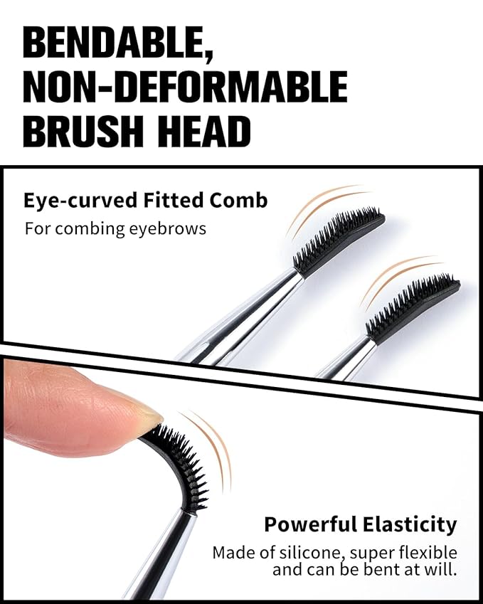 EIGSHOW Dual-Ended Precision Eyebrow Brush and Comb for Eyeliner Lining, Sculpting Brows, Professional Eye Makeup Tools (D109)-FemmiqueWomen