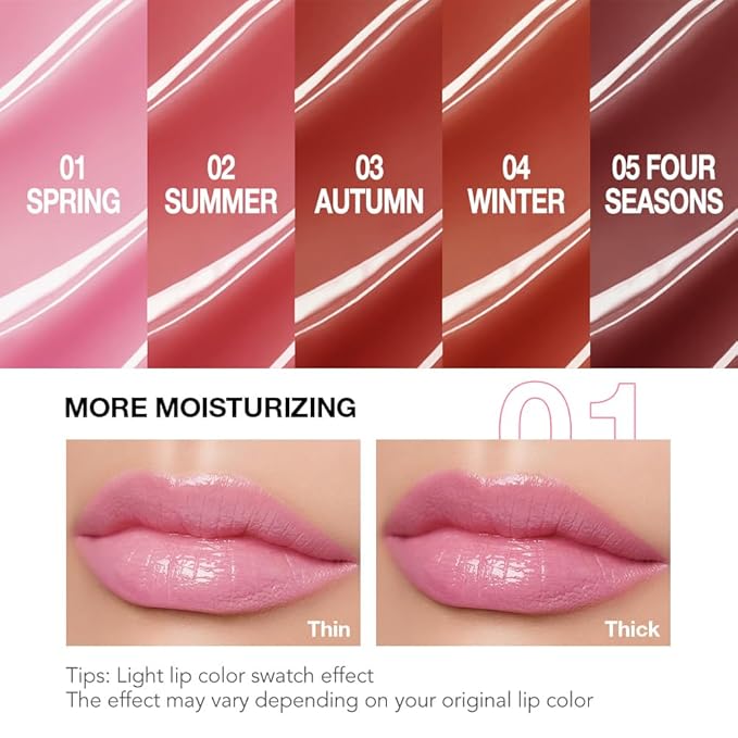 2Pcs Tinted Lip Balm Moisturizing Lipstick – Soft Pale Pink Sheer Hydrating Lip Color for Dry Lips – Nourishing Lip Balm for All Women with a Subtle Natural Scent (S01 & S01)-FemmiqueWomen