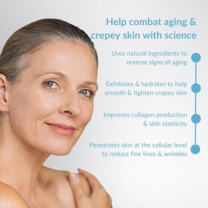 Hygieia Crepey Skin Liposomal Repair Cream – Anti-Aging Crepe Corrector Lotion for Loose Skin (Arms, Neck & Body) & Wrinkles – Retinol & Hyaluronic Acid Firming Cream with Idebenone – Made in USA, 4oz-FemmiqueWomen