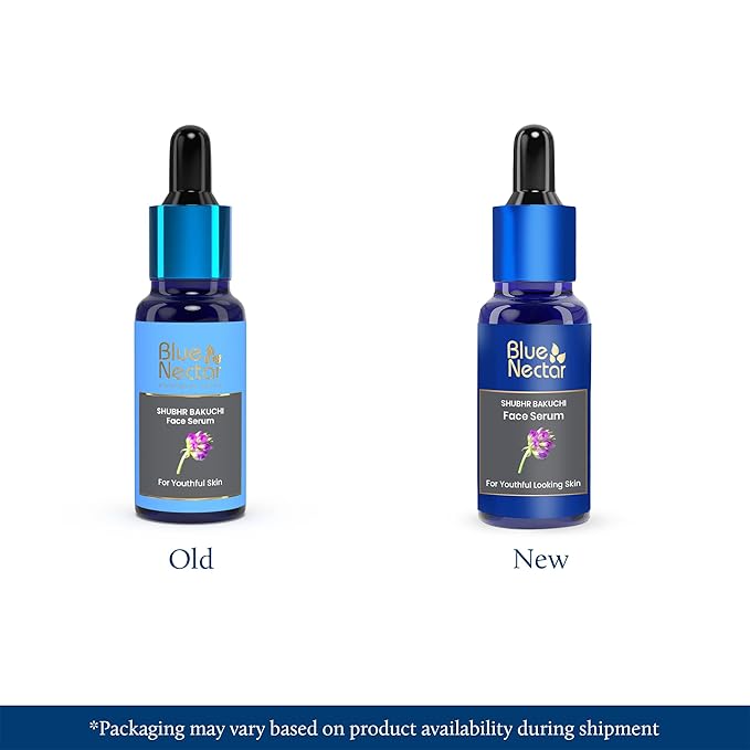 Blue Nectar Bakuchiol Serum for Face with Babchi Oil Extract | Ayurveda Retinol Free Serum for Aging Skin | Oil Free Face Moisturizer for Women & Men (10 Herbs, 1 Fl Oz)-FemmiqueWomen