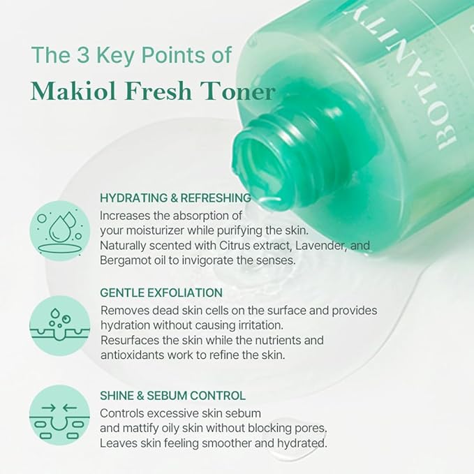 Makiol Toner | PHA | Cica Toner | Hydrating & Refreshing for Oily Skin | Sebum Control | Pore Refining | Acne Prone Sensitive Skin, Oily Skin | Cruelty-Free | 10fl oz-FemmiqueWomen