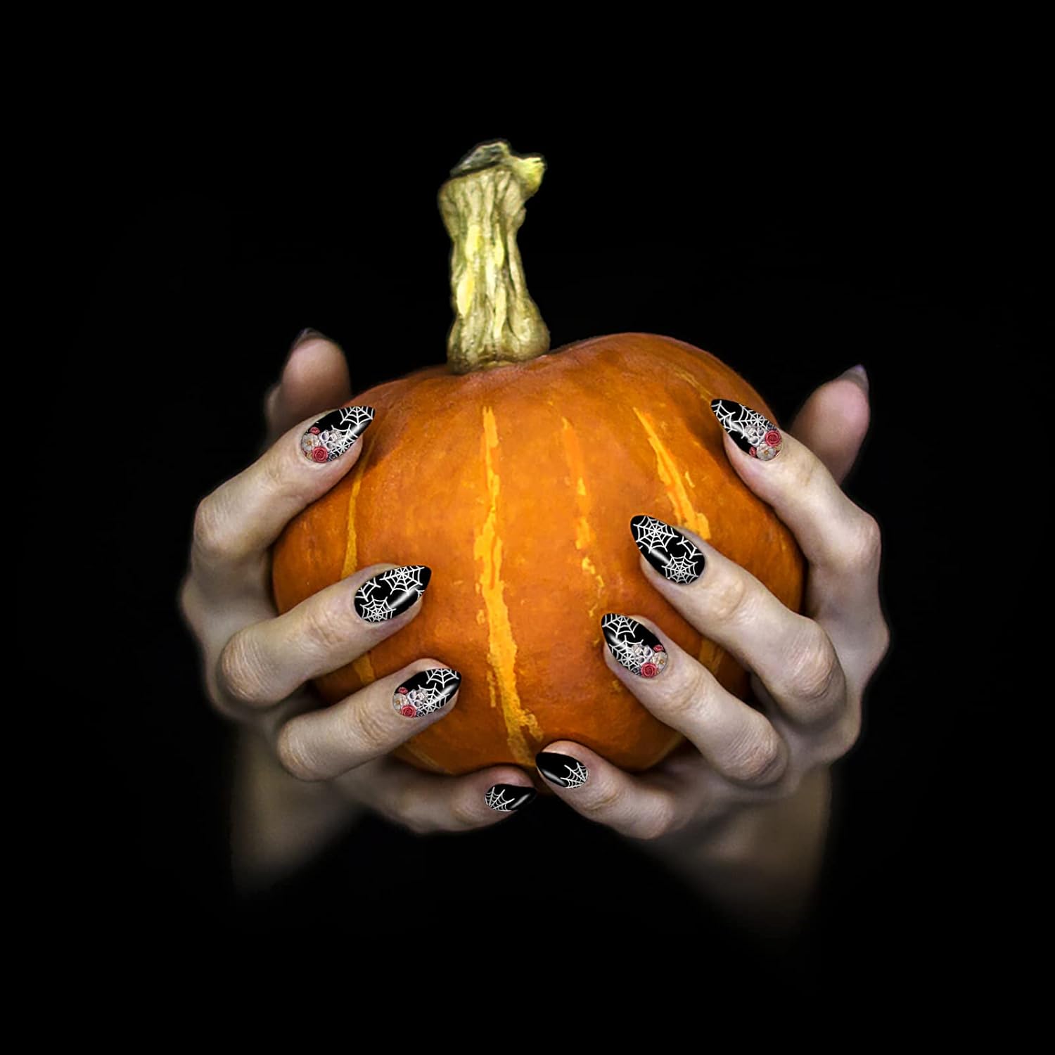 16 Sheets Holiday Nail Wraps Stickers, Halloween&Thanksgiving Day All Seasonal Full Nail Polish Strips, DIY Self-Adhesive Fall Winter Nail Art Decals with 2 Piece Nail Files for Party Decor (224 Pcs)-FemmiqueWomen