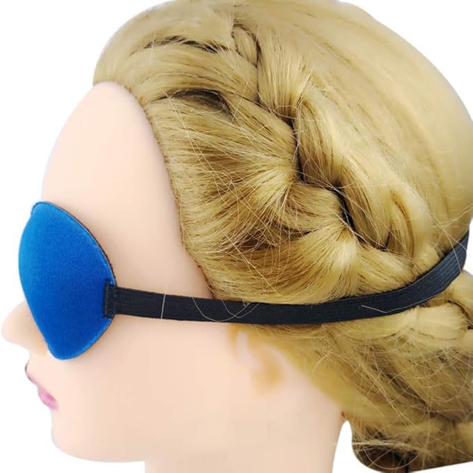 3 Pack Eye Patch Strabismus Adjustable Eye Patch Eye Mask Buckle Adults and Kids Blue-FemmiqueWomen