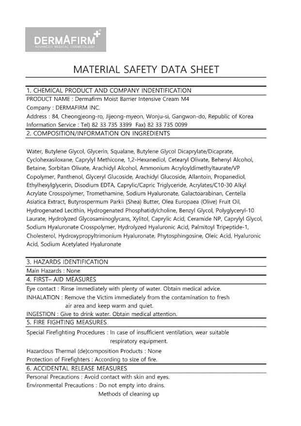 Dermafirm Moist Barrier Intensive Moisturizer Face Cream M4 | Korean Face Moisturizer Face Lotion for Hydration & Nourishment w/Ceramide, Peptide & Collagen | No Animal Trials No Paraben 1.69 fl oz-FemmiqueWomen