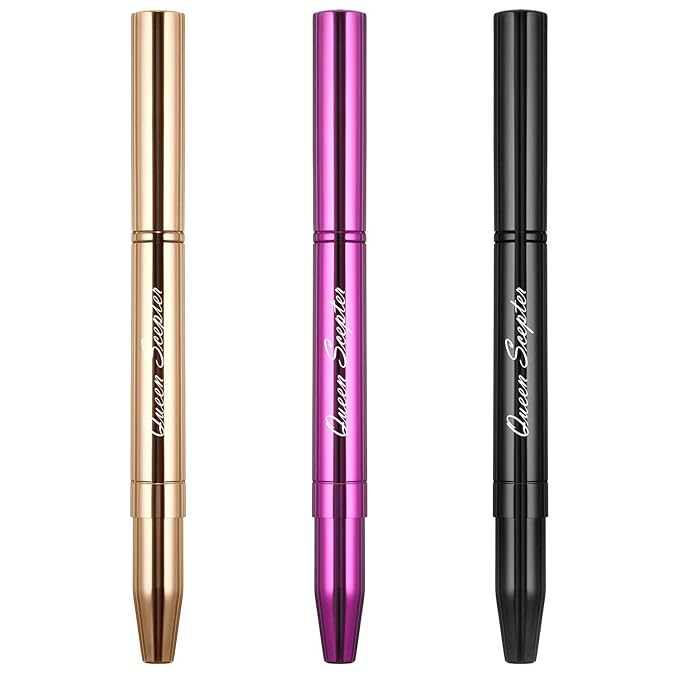 Retractable Dual End Lip Brush Concealer Brush with Cap, Lipstick Eyeshadow Foundation Makeup Brushes Gold, Black, Purple-FemmiqueWomen