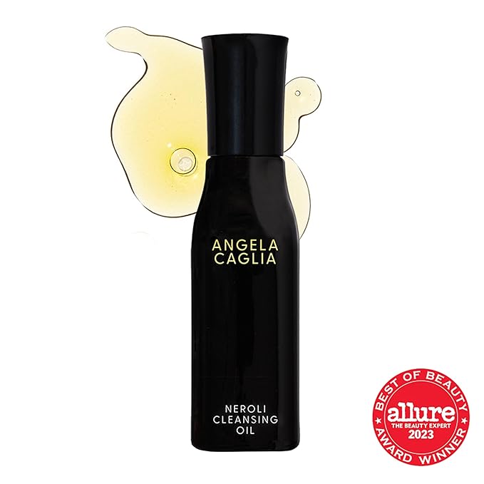 Angela Caglia Neroli Cleansing Oil - Makeup Remover & Face Cleanser with Lipid-Lock Technology - Organic Moringa, Marula, Black Currant & Neroli Oils - Soothing Hydration & Barrier Support-FemmiqueWomen